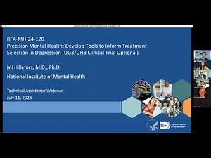 NIMH TA Webinar: Precision Mental Health: Develop Tools to Inform Treatment Selection in Depression