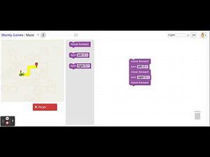 Blockly games maze level 2 solution