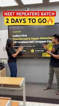 NEET 2027 Repeaters Batch🎉 Starts in 2 Days🔥 #neet2027 #neetdropperbatch