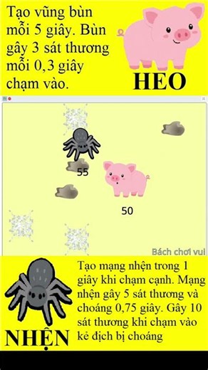 Heo vs Nhện - animal battle 56 - #fun #short #game #review #scratch #animal #battle #simulator
