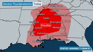 We're tracking severe weather today! Tornadoes and strong, damaging winds are possible threats. Get the latest on storms in the South on air. | The Weather Channel