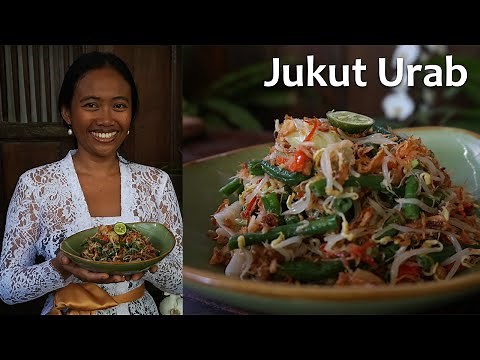 Jukut Urab, Balinese style Vegetables with Fresh Grated Coconut and Sambal