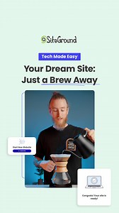 13K views · 28 reactions | ☕ Ready to launch your dream website faster than brewing your morning coffee?  Yes, you read it right!  ✨ With our intuitive WordPress Starter tool, you can go from zero to a fully functional, beautiful site in just minutes! No tech skills needed. Don’t believe us? See for yourself at siteground.com #SiteGround #TechMadeEasy #WordPress #WordPressStarter #StartOnline | SiteGround | Facebook