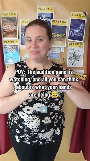 What should you do with your hands at auditions?? See Description 😊