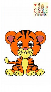 Learn to Draw Tiger-Cartoon - Drawing and Coloring Tutorial for Kids