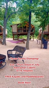 ✨ Weekday Escape Alert! ✨🌞 Stay Sunday through Thursday at Geronimo Creek Retreat and enjoy all the fun with fewer crowds and better rates! 🙌🌿 🏕️ Cozy up in our teepees or safari cabins, or treehouses 🛶 Paddle the peaceful creek with our free kayaks 🎣 Cast a line and fish the day away 🔥 Grill & chill under the stars 🎯 Play ping pong, darts, or cornhole, volleyball and basketball 📸 Make memories with the whole family or just escape for a quiet couple’s getaway 🐢🌳 Wildlife, water, and a