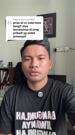 Replying to @kirio Cara mencatat Prive di buku CV