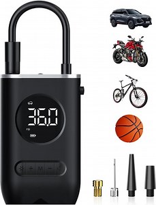 Draagbare Draadloze Compressor Bandenpomp - luchtcompressor - 150PSI - USB oplaadbaar... | bol