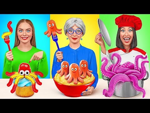 Reto De Cocina Yo vs Abuela | Simples trucos y herramientas de cocina secretas de Multi DO Challenge