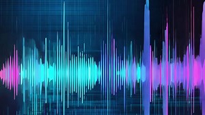 Download A vibrant audio wave with dynamic colors representing sound frequencies and digital music concepts. for free