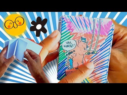 How to make a MINI BOOK with an A4 sheet (Step-by-Step Fanzine) ✂️🎨