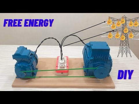 How To Make 220 Volt Free Energy Generator With 3 Kw Low RPM Alternator At Home