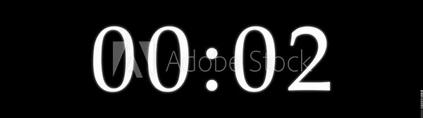 Digital ten second countdown timer clock. 10 seconds countdown timer animation. counter from zero to ten seconds. Ten second countdown timer with alpha channel.