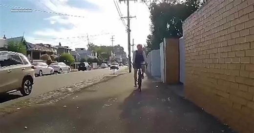 Cyclist's 'near miss' as car veers through bike lane
