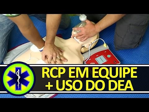 RCP EM EQUIPE + USO DO DEA (ATENDIMENTO COMPLETO) | SUPORTE BÁSICO DE VIDA | SBV