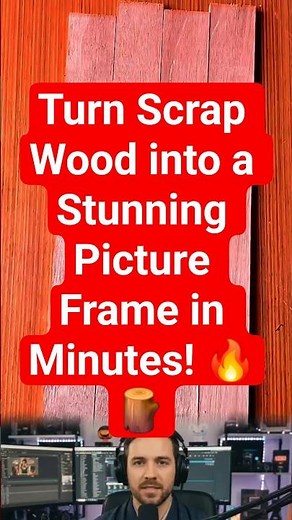 Turn Scrap Wood into a Stunning Picture Frame in Minutes! 🔥🪵