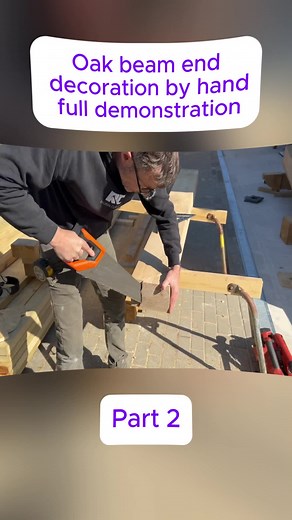 Oak beam end decoration by hand, full demonstration #diyprojectsideas ##diy #woodwork #easy #top #woodworking