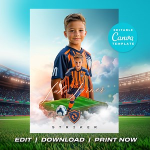 Soccer Trading Card Template Custom Soccer Card Canva Template Editable Player Card DIY Sports Card Printable School Team Gifts Soccer Mom - Etsy