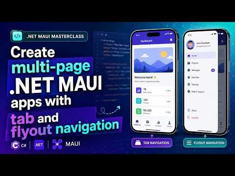 Create multi page NET MAUI apps with tab and flyout navigation Part 10