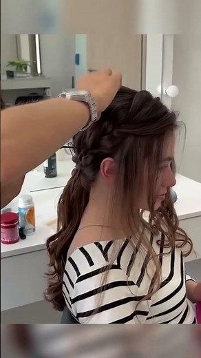 Braided updo tutorial everyone's asking for #hairstyle #viral #wedding