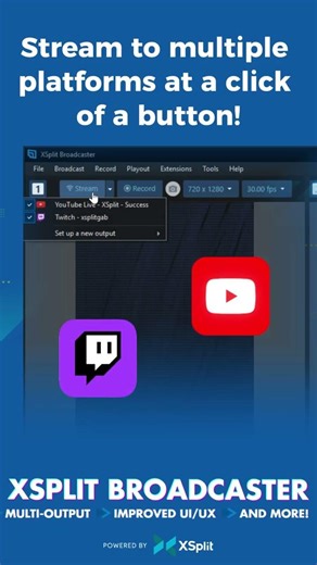 Stream to multiple platforms from ONE Stream button!