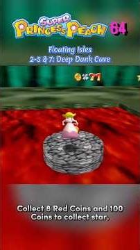 Super Princess Peach Floating Isles OMM: 2-5 & 7 Deep Dank Cave #8RedCoins