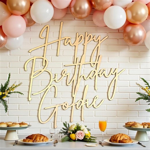 Custom Wooden Sign: Personalized Script Name Sign | Nursery Wall Decor | Birthday, Celebration, Wedding & Home Sign - Etsy