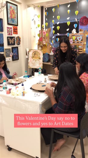 Chandni|Resin|Art workshops,dates & parties(Kolkata Activities) on Instagram: "This Valentine’s Day, say NO to flowers 🌹 and YES to art dates 🎨✨ Because memories > material gifts 💫 At Moonlight Glyph Art Studio, turn your date into a creative experience with: 📝 Scrapbooking – Capture your love story in pages full of memories. ✨ Resin Art – Create glossy keepsakes that last forever. 🪴 Clay Art – Mold your feelings into adorable handmade pieces. 🧵 String Art – Turn your initials or love symb