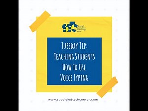 Teaching Students How to Use Voice Typing