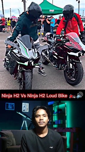 Ninja H2 Vs Ninja H2 Loud Bike Public Reaction 😱👀 #shorts #ninja #h2 #vs #ninja #h2 #loud #bike