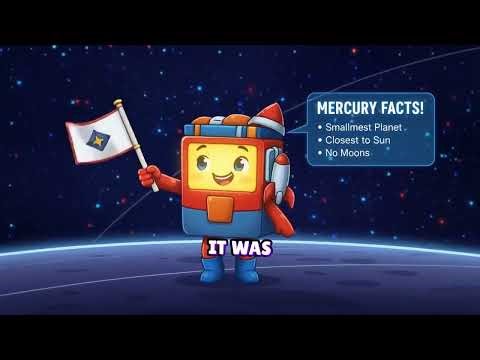 Mercury Song for Kids 🟤 | The Closest Planet to the Sun | PlayBox Two Six