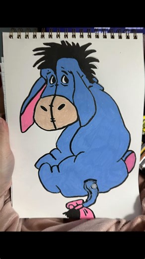 Eeyore drawing #blindartist #art #beginnerdrawing #disney #differentisbeautiful #confidence