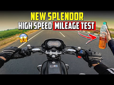 2025 Splendor High Speed Mileage test | Hero Splendor 1L Mileage |