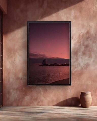 Beach Sunset Wall Art – Romantic Poster With Sea & Sky, Warm Colors, Digital Download, Modern Wall Decor, If Available for Download. - Etsy