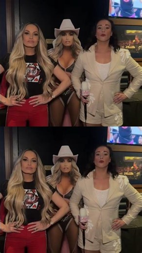 Strike that Trish Stratus pose! #wwe #wrestlemania
