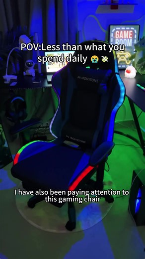 This mesh chair looks so good with my setup 😳#chair #gamingchair #desk #gamingdesk #desksetup #meshchair #led #rgb #gamingroom #summervibes #fyp #tiktokshopstockup #tiktokshopmothersday