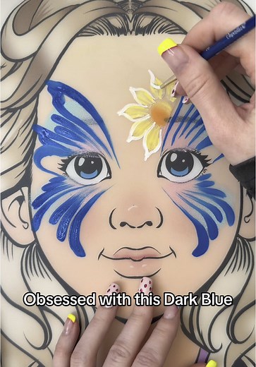 Obsessed with Dark Blue Face Paint: Butterfly Effect