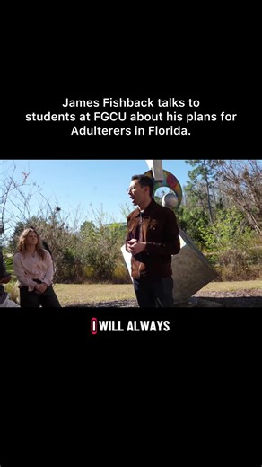 #WATCH: James Fishback shares his plans for Adulterers in Florida with the students at FGCU #jamesfishback #fishback2026 #floridafirst #florida
