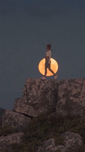 Chris Rogers on Instagram: "Got to play around with the @djiglobal Mavic 4 Pro a few weeks ago and we went on a hike to capture the full moon coming up just 5 minutes after sunset which gave us this small window to get the moon during blue hour while there was still a bit of light left from the sunset! Turns out this basically only happens twice a year in Cape Town so we lucked out with the timing! #Dji #djimavic4pro #drone #capetown #fullmoon"