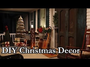 Christmas DIY Porch Decorations Using Old Barn Wood (Rustic & Cozy)