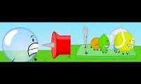 Mix of 2 videos from youtube : episode 1 of bfdi the 2 parts