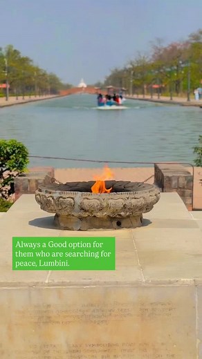 1.4K reactions · 24 shares | Always a Good option for them who are searching for peace, Lumbini. World peace Lamp in Lumbini Nepal is a symbol of peace. ☮️ And world Peace pagoda in Lumbini in the background. #lumbini #spiritualjourney #buddhism #nepaltravel #buddha #nepaltravel #lumbininepal #visitnepal2025 #travelnepal #buddhabirthplace #lordbuddha | Lumbini, Nepal. Birth place of Lord Buddha. | Facebook