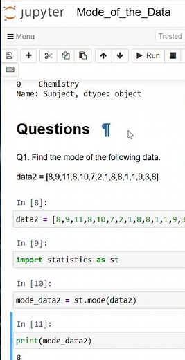 Mode in Statistics | Easy Explanation with Python Example | Data Analysis for Beginners #statistics