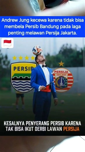 Andrew Jung kecewa!!🔥karena dirinya tak bisa membela Persib!! saat melawan Persija Jakarta!🔥,#short