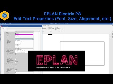 EPLAN Electric P8 Beginner’s Guide: How to Edit Text Properties (Font, Size, Alignment, etc.)