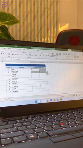 Ini dia guys cara buat kolom tanda tangan secara zig-zag✨ #fypage #laptoppontianak #tutorial #tutorialexcel