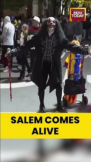 Crowds gather in Salem as Halloween celebrations light up the city with spooky costumes and fun