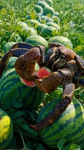 The smart coconut crab eating fruits #coconutcrab #crabvideos #crab #fruits #crab | Amazing Creatures