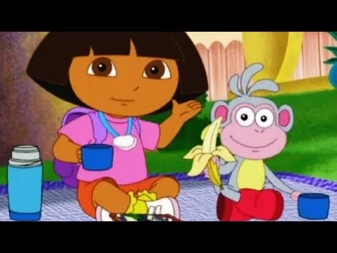 Dora with buji cartoon drawing and colouring