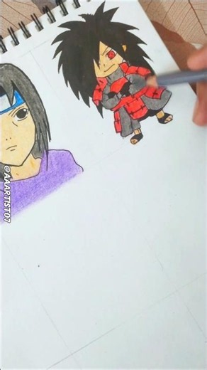 AA Artist 07 X cute madara Uchiha 🔥 #anime #animedrawing #drawing
